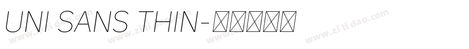 Uni Sans Thin字体转换
